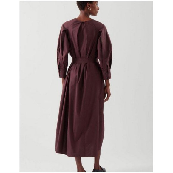 *SOLD* COS Poplin Cotton Midi Shirt Dress Size 4 - Picture 6 of 8